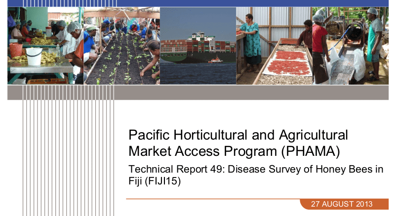 Technical Report 49: Disease Survey of Honey Bees in Fiji (FIJI15)